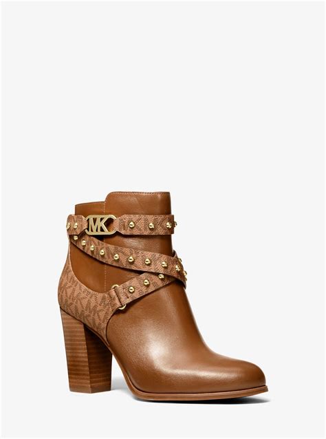 michael kors leather textile upper boot|Michael Kors ankle boots women.